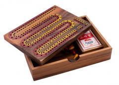 Produktbild Quint Cribbage in einer Holzbox mit Karten