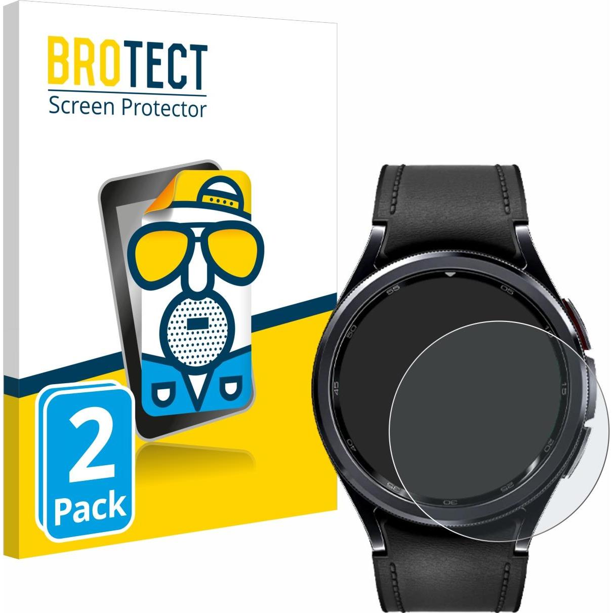 BROTECT Entspiegelungs-Schutzfolie Displayschutz Matt, Smartwatch Schutzfolie, Grau