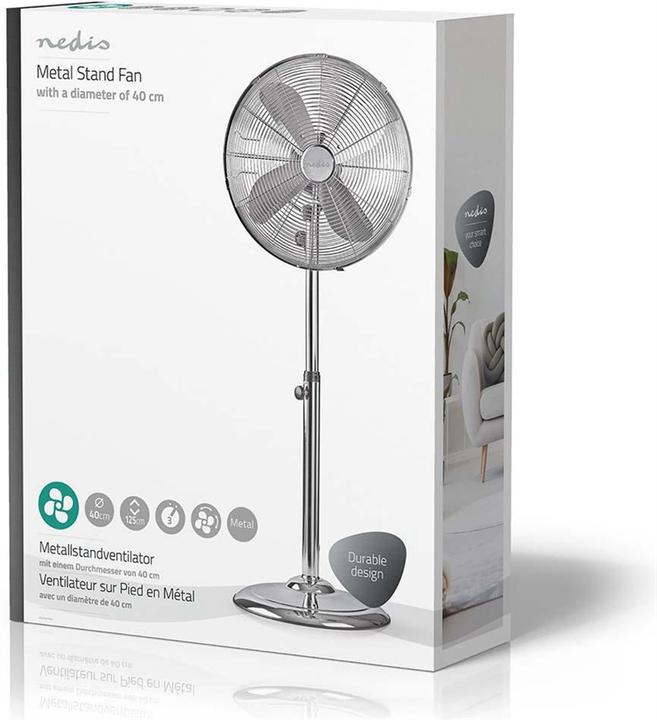 Actual product image Nedis Metal stand fan 40 cm - chrome