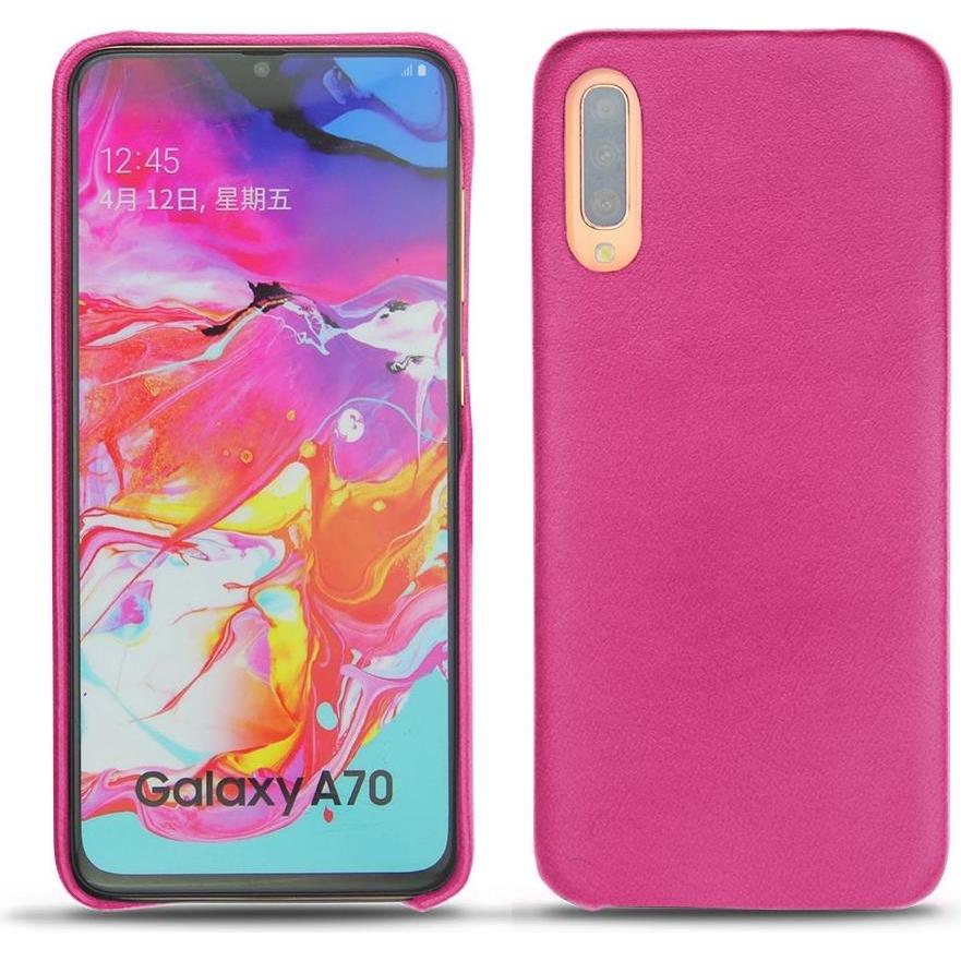 Noreve Lederschutzhülle (Samsung Galaxy A70), Smartphone Hülle, Rosa