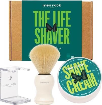 Produktbild Men Rock The Life Shaver Sicilian Lime Essential Shaving Kit, shaving cream 100ml, sahving brush, drip stand (Aftershave Gel, 100 ml)