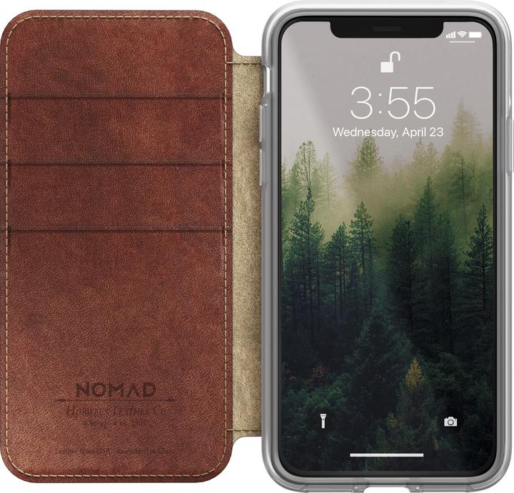 Produktbild Nomad Booklet Clear Folio braun (Apple iPhone X, Apple iPhone XS)