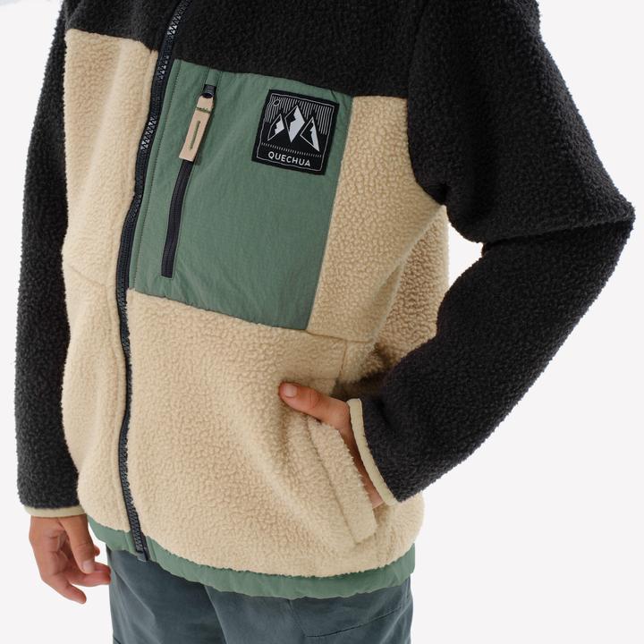 Actual product image Quechua Kids fleece jacket size 122-170 Sherpa warm hiking - NH500 TW (140)
