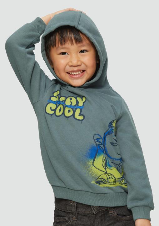 Produktbild S.Oliver Sweatshirt Wärmendes Kapuzen-Sweatshirt mit Frontprint (116, 122)