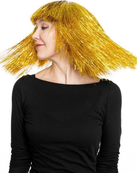 Maskworld Lametta Perücke gold
