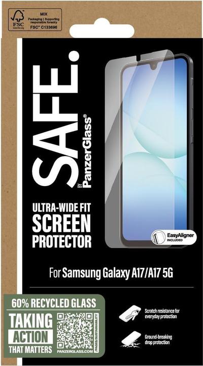 Produktbild PanzerGlass SAFE. Screen Protector Samsung Galaxy A17/ A17 5G Ultra-Wide Fit (1 Stück, Samsung Galaxy R)