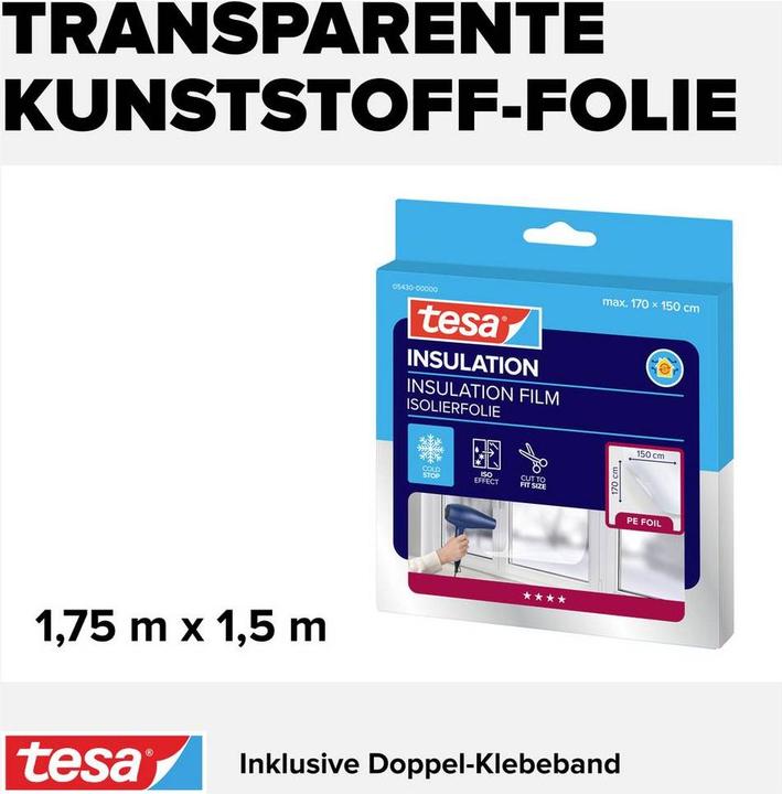 Produktbild tesa tesamoll THERMO Isolierfolie zur Wärmedämmung an Fenstern