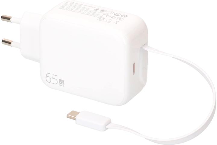 Produktbild Max Hauri Schnellladeadapter GaN 1x USB-C Kabel 1x USB-C PD/QC 65W (65 W, 2 Ports)