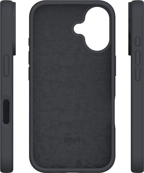 Actual product image Etteri NakÅ‚adka Silicone case for iPhone 16 6,1" black (Apple iPhone 16)
