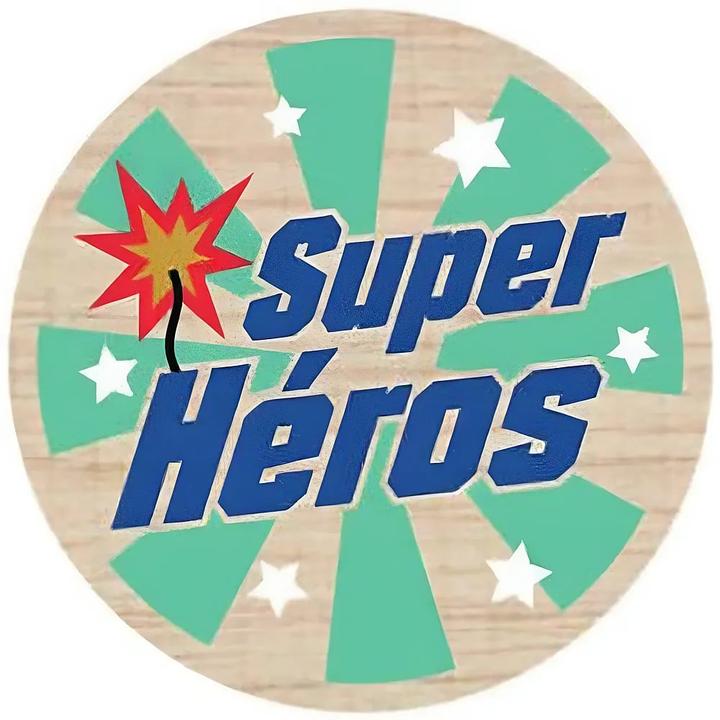 Actual product image Spielba Milk Tooth Tin Super Heros