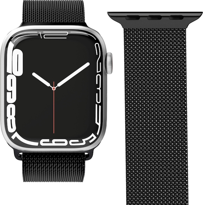 Actual product image Vonmählen Milanese Loop Case (38 mm, 40 mm, 41 mm, Stainless steel, Apple Watch Series 1, Apple Watch Series 2, Apple Watch Series 3, Apple Watch Series 4, Apple Watch Series 5, Apple Watch Series 6, Apple Watch Series 7, Apple Watch Series 8, Apple Watch Series 9, Apple Watch SE)