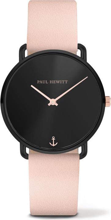 Actual product image Paul Hewitt Miss Ocean Line Black Sunray Leather Nude (Analogue wristwatch, 33 mm)