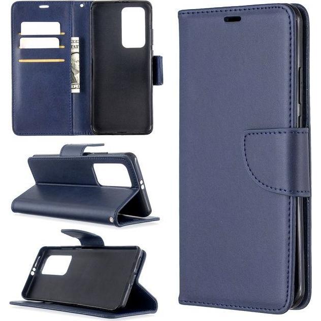 Thumbnail - MU Classic Classic IV Leder Bookcover Series (Huawei P40 Pro+), Smartphone Hülle, Blau