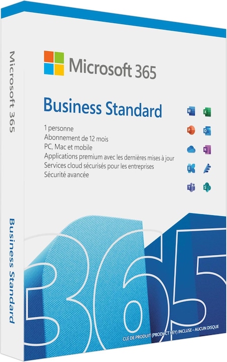 Immagine prodotto Microsoft 365 Business Standard PKC, Versione completa, Italiano (5 Utente, 12 mesi)