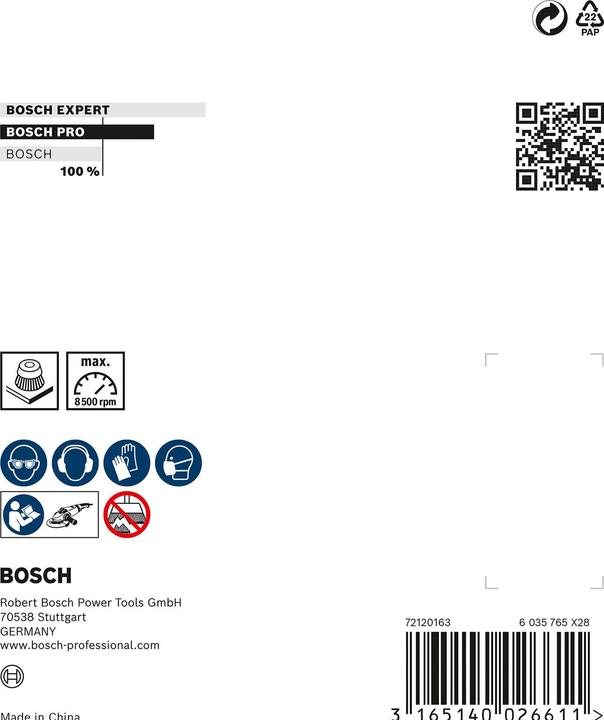 Produktbild Bosch Professional Zubehör PRO Metal clean Topfbürste, 100 x 0,5 mm, Gewinde (P100)