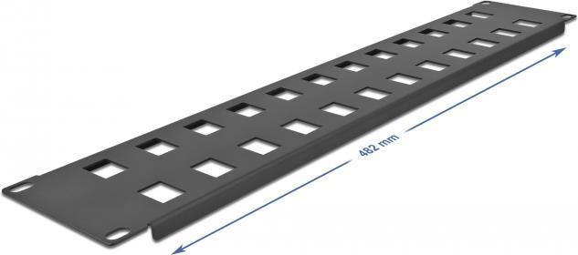 Productafbeelding Delock 19? Keystone Patch Paneel 24 Poort 2 U zwart
