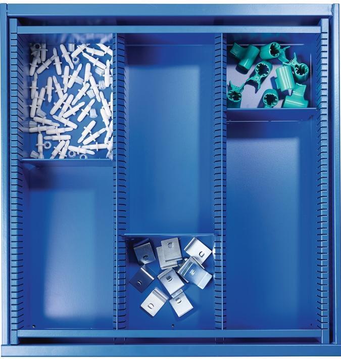 Productafbeelding HP Autozubehör Lade-indeling materiaal BK 600 Fronthoogte 140 mm 2 lengte-/3 dwarsindelingen (16.50 cm, 14 cm)