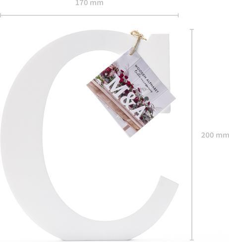 Produktbild Partydeco Holzbuchstabe "C" weiss