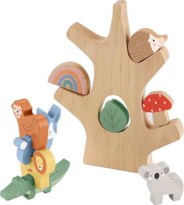 Actual product image Fisher-Price animal fun wooden balance tree