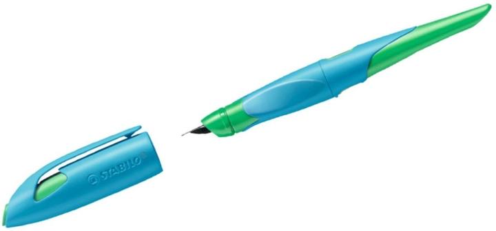 Actual product image STABILO EASYbirdy ergonomic school fountain pen for right-handers standard nib (Green, Blue, 1 x)