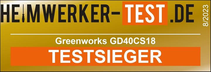 Image du produit Greenworks GD40CS18K2X (Tronçonneuse à batterie)