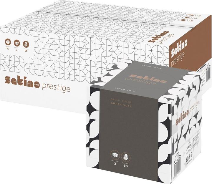 Actual product image Wepa Satino by prestige cosmetic tissues in the cube box I Premium I supersoft I skin-friendly I Gro