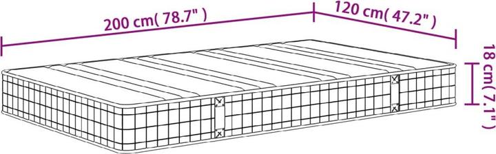 Produktbild vidaXL Bonnell-Federkern-Matratze (120 x 200 cm)