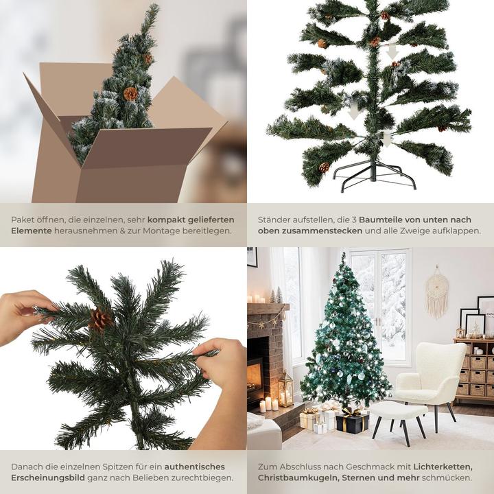 Produktbild tectake Künstlicher Weihnachtsbaum (180 cm)