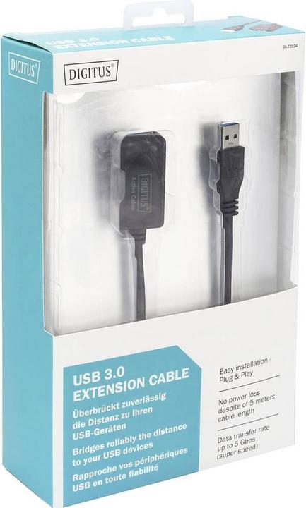 Produktbild Digitus USB3.0 Aktives Verlängerungskabel (5 m, USB 3.2 Gen 1)