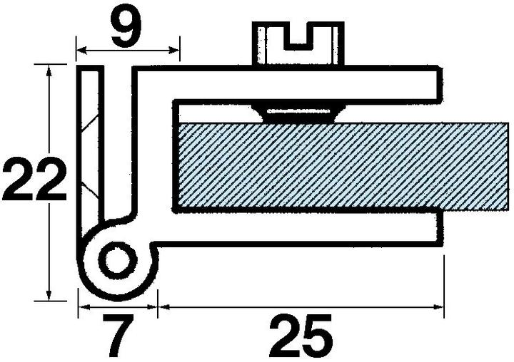 Actual product image Werkstarck Glass door hinges