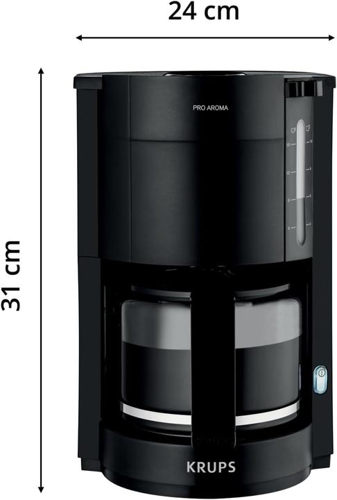 Krups ProAroma Filterkaffeemaschine mit Glaskanne (1,25L)
