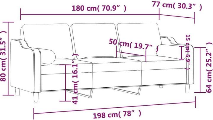 Produktbild vidaXL Alysia (3-Sitzer)