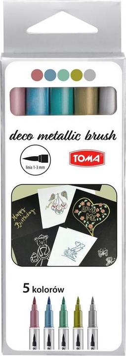 Actual product image TOM Metallic brush pen, 5 colours (Zestaw kolorów, 3 mm)