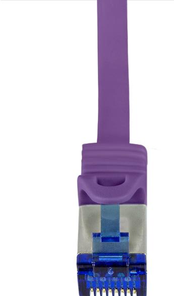 Produktbild LogiLink Patchkabel Ultraflex, Kat.6A, S/FTP, 1,5 m, violett mitCat.7 Rohkabel, extra flexibles & weiches Kab (S/FTP, CAT6a, 1.50 m)