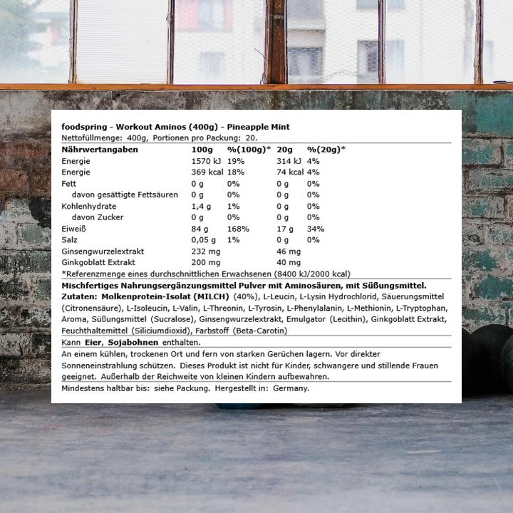 Actual product image Foodspring Workout Aminos (1 pcs., 400 g)