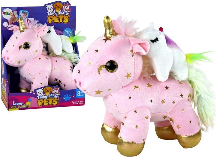 Produktbild Lean Toys Einhorn mit rosa Schlaflied (25 cm)