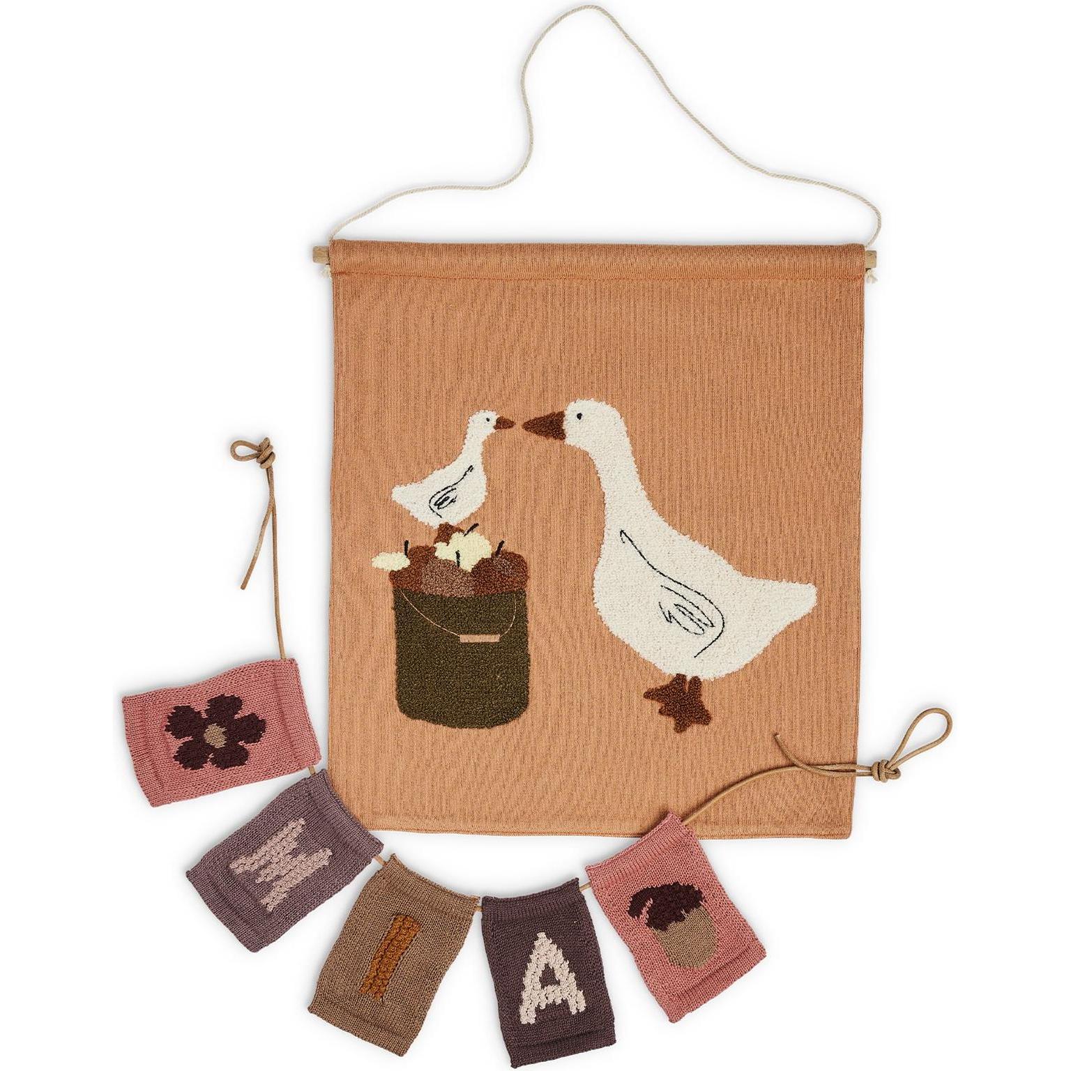 Thumbnail - Smallstuff, Wanddeko, - Wall deco, farmliving geese - Natural - 37x33 cm (40023-11)