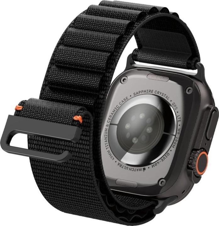 Produktbild Spigen - WBF1 - Apple Watch 6 / 7 / 8 / 9 / 10 / SE / SE 2 / Ultra / Ultra 2 (44/45/46/49mm) - Black (Nylon)