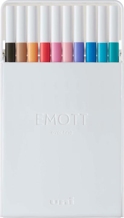 Immagine prodotto Uni-ball Penna in fibra Emott Soft Pastel 0,4 mm, set di 10 (pastello morbido, 10 x)