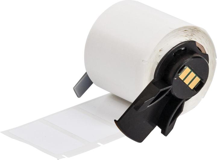Brady M6-30-483, polyester, white, glossy, 38.10 x 19.05 mm, extra strong adhesive (250 E.) (46.02 mm)