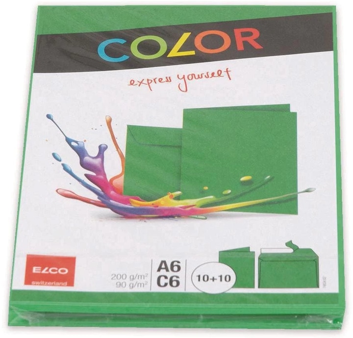 Immagine prodotto Elco Cartoncini doppi con busta  Color (A6, 10 x)