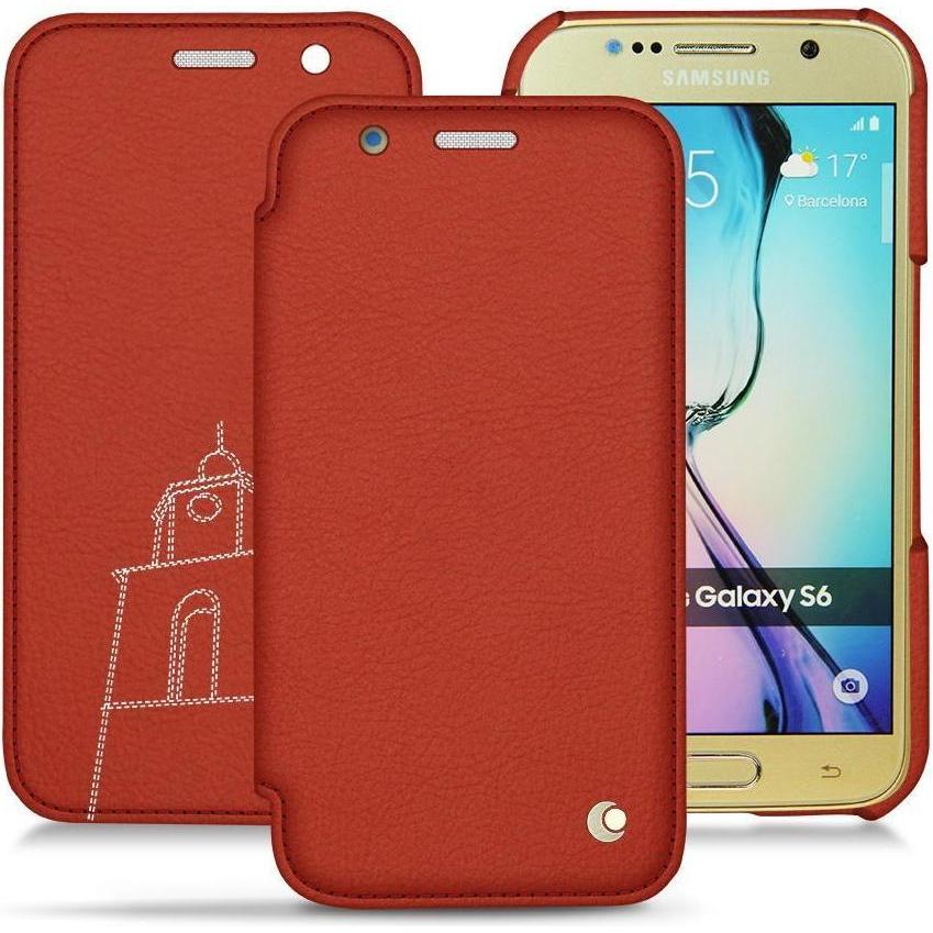 Noreve Lederschutzhülle horizontal (Samsung Galaxy S6), Smartphone Hülle, Orange