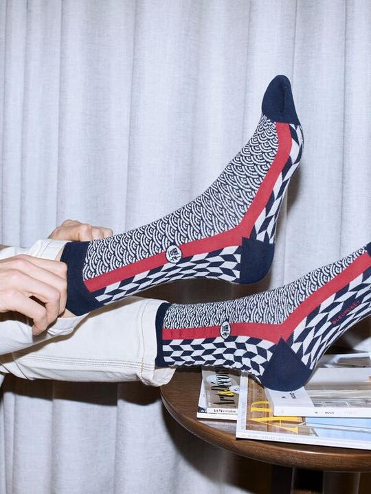 Actual product image Bleuforêt Socken Seigaiha (39 - 42)