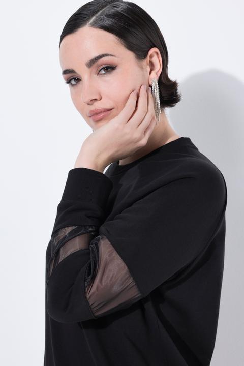 Produktbild Ulla Popken Sweatshirt, Classic Fit, Mesheinsätze, Langarm (58)