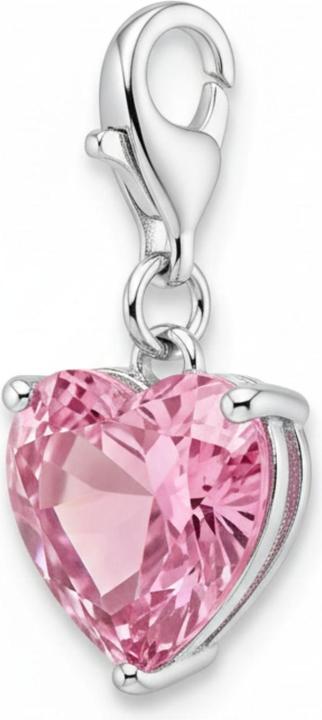 Produktbild Thomas Sabo Charm-Anhänger Herz mit pinkfarbenem Stein Silber (Silber, Silber 925, Sterling Silber)