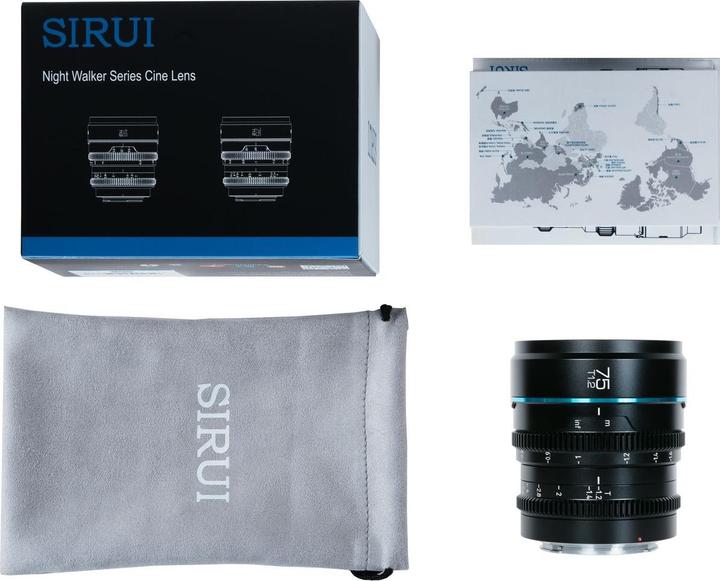 Produktbild Sirui Nightwalker Series 75mm T1.2 S35 Manual Focus Cine Lens (E Mount, Black)