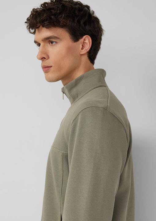 Produktbild s.Oliver Sweatshirt Jacke Sweatshirt-Jacke mit Stehkragen und Eingrifftaschen (M)