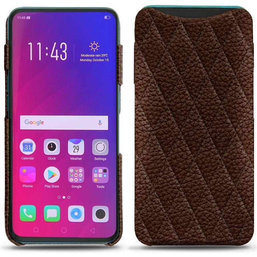 Thumbnail - Noreve Lederschutzhülle (Oppo Find X), Smartphone Hülle, Braun