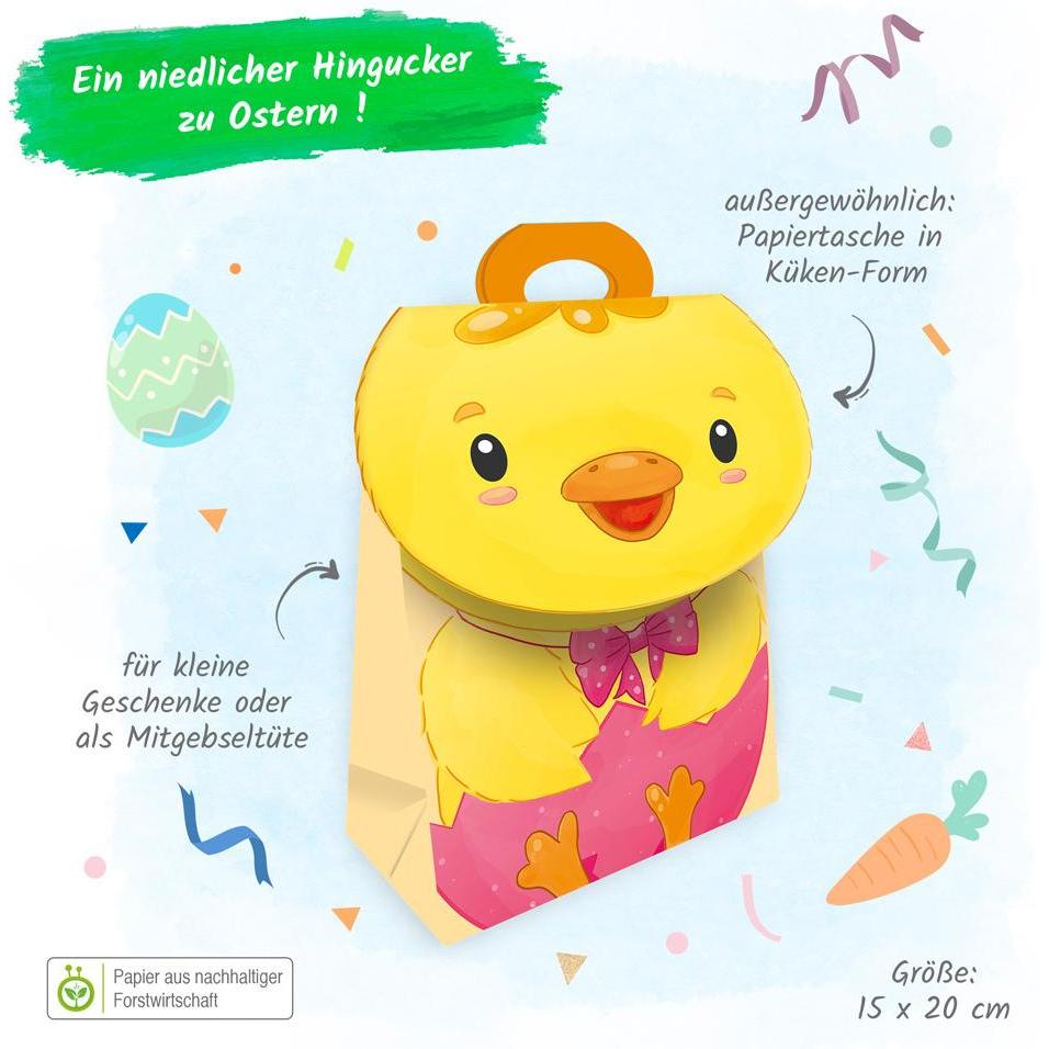 Thumbnail - Trötsch, Geschenkverpackung, Geschenktasche mit Verschluss Küken (Geschenktüte, 1 x)