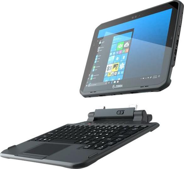 Actual product image Zebra 2-in-1 keyboard - with touchpad, retractable integrated handle (US)